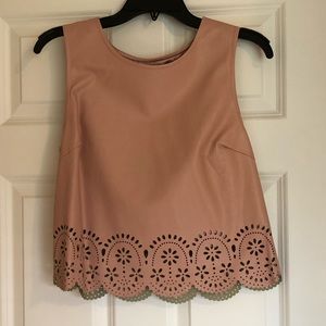 Faux Leather Top